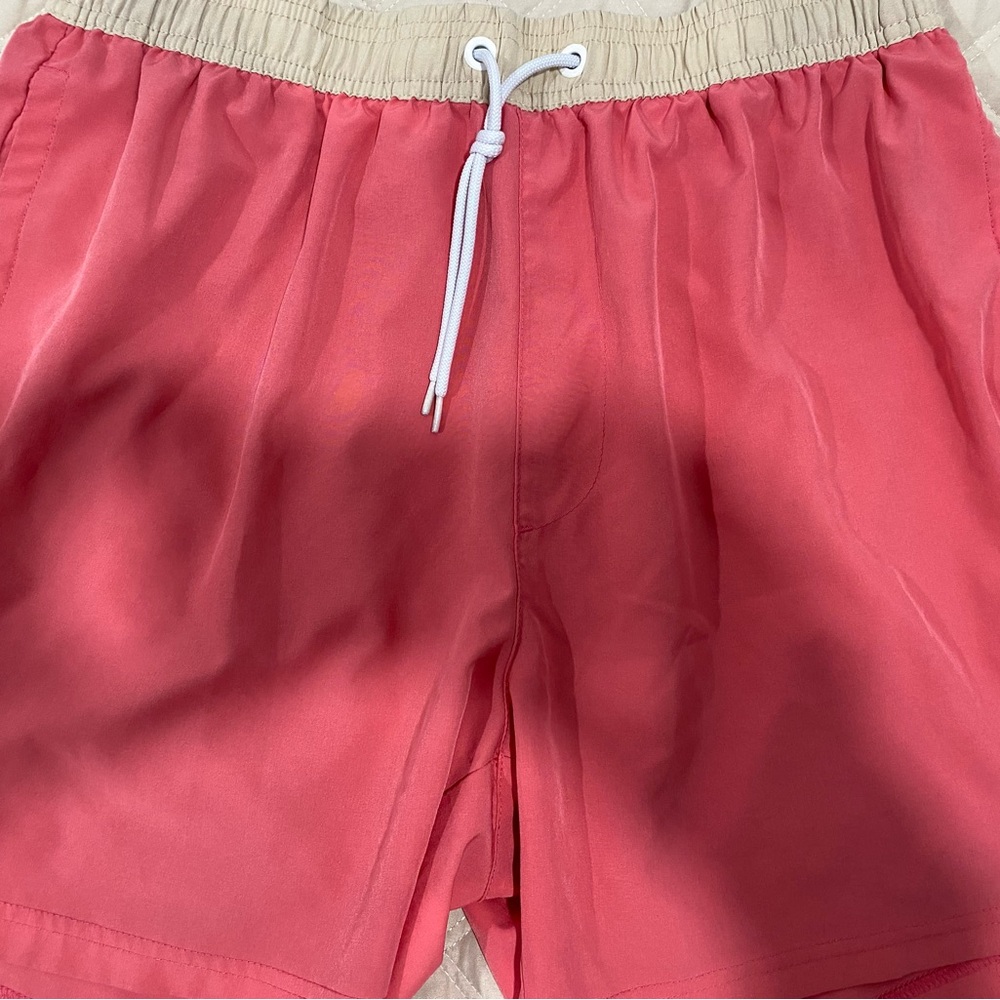 Vibrant Coral Men's Swim Trunks